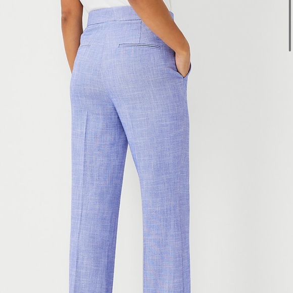 High Rise Trouser In Cross Weave - Picture 3 of 6